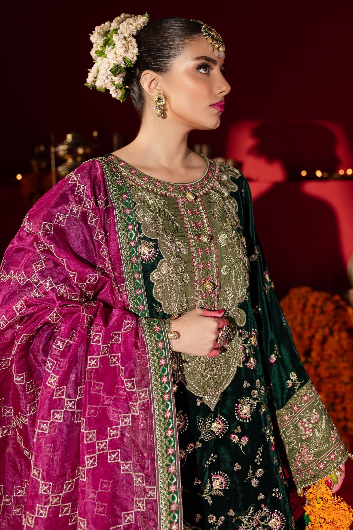 Nureh | Maya Velvet |  NW-88 - Pakistani Designer Dress - by Nureh | Type: Ladies Clothes - 100% Original at Saira Sultan