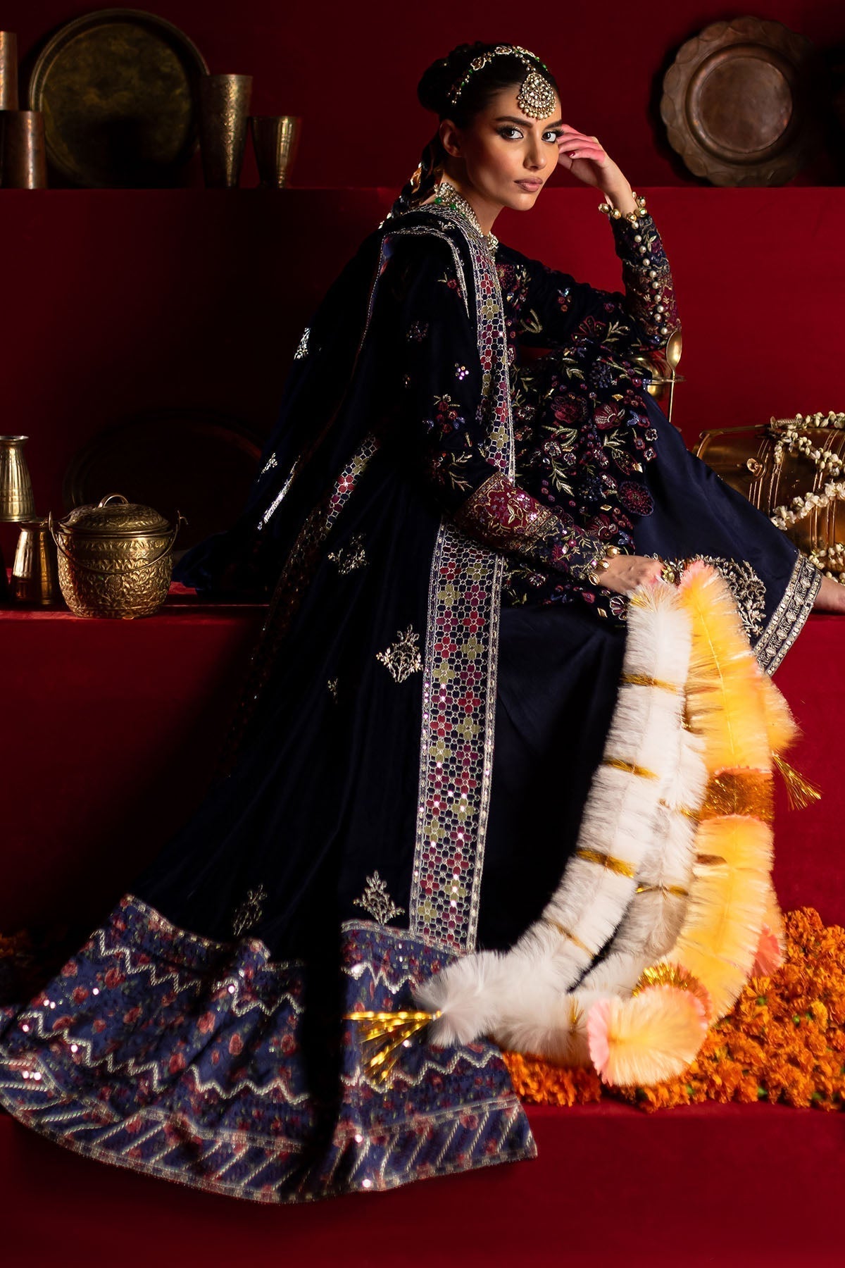 Nureh | Maya Velvet |  NW-93 - Pakistani Designer Dress - by Nureh | Type: Ladies Clothes - 100% Original at Saira Sultan