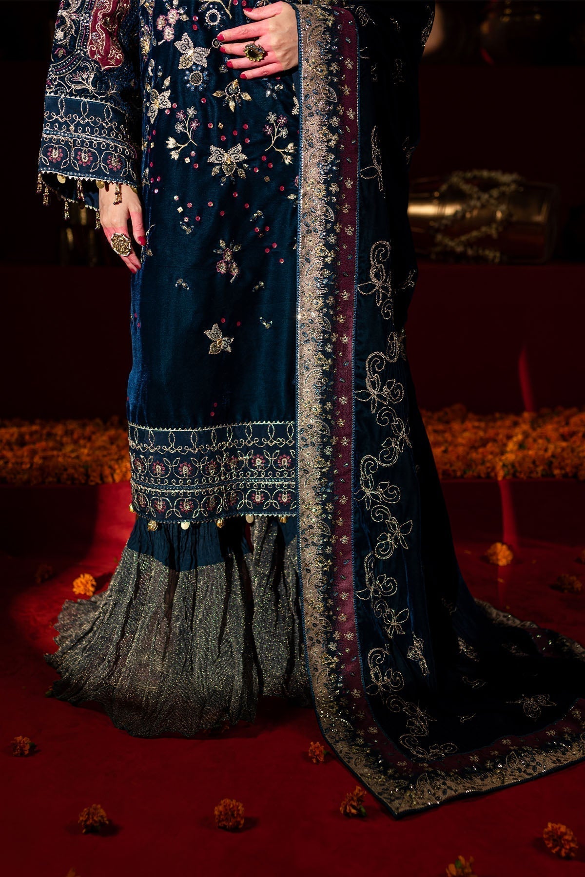 Nureh | Maya Velvet |  NW-90 - Pakistani Designer Dress - by Nureh | Type: Ladies Clothes - 100% Original at Saira Sultan