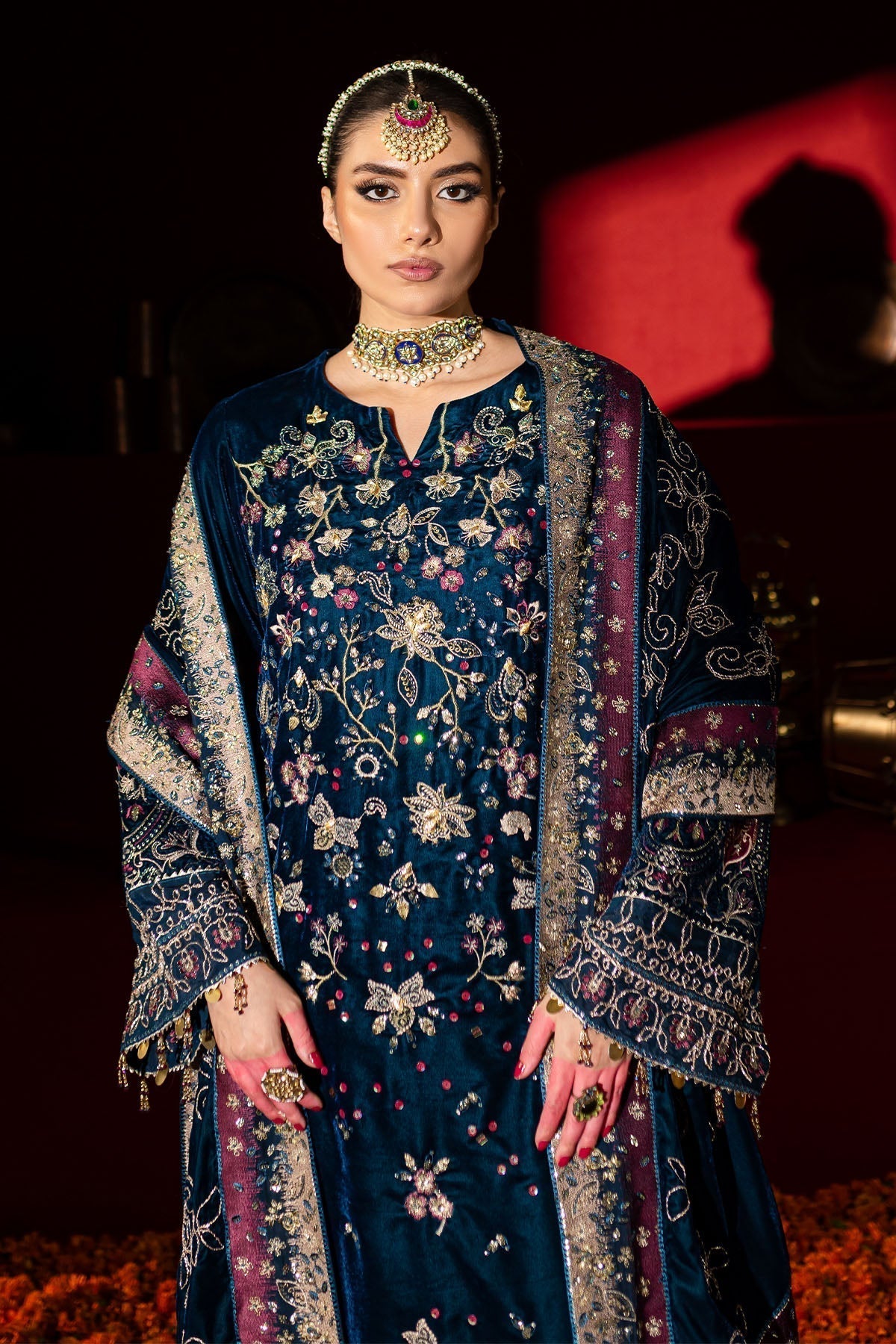 Nureh | Maya Velvet |  NW-90 - Pakistani Designer Dress - by Nureh | Type: Ladies Clothes - 100% Original at Saira Sultan