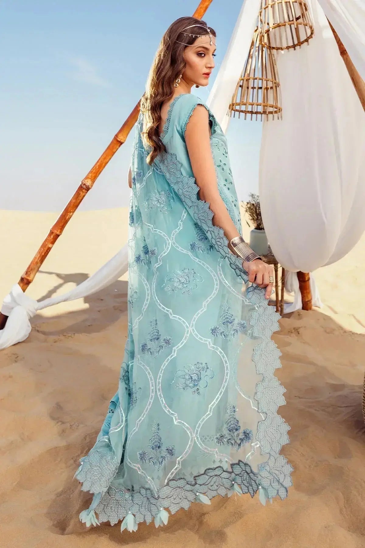 Nureh | Sehra Swiss Voil Lawn | AROOSH - NE-76 - Pakistani Designer Dress - by Nureh | Type: Luxury - 100% Original at Saira Sultan