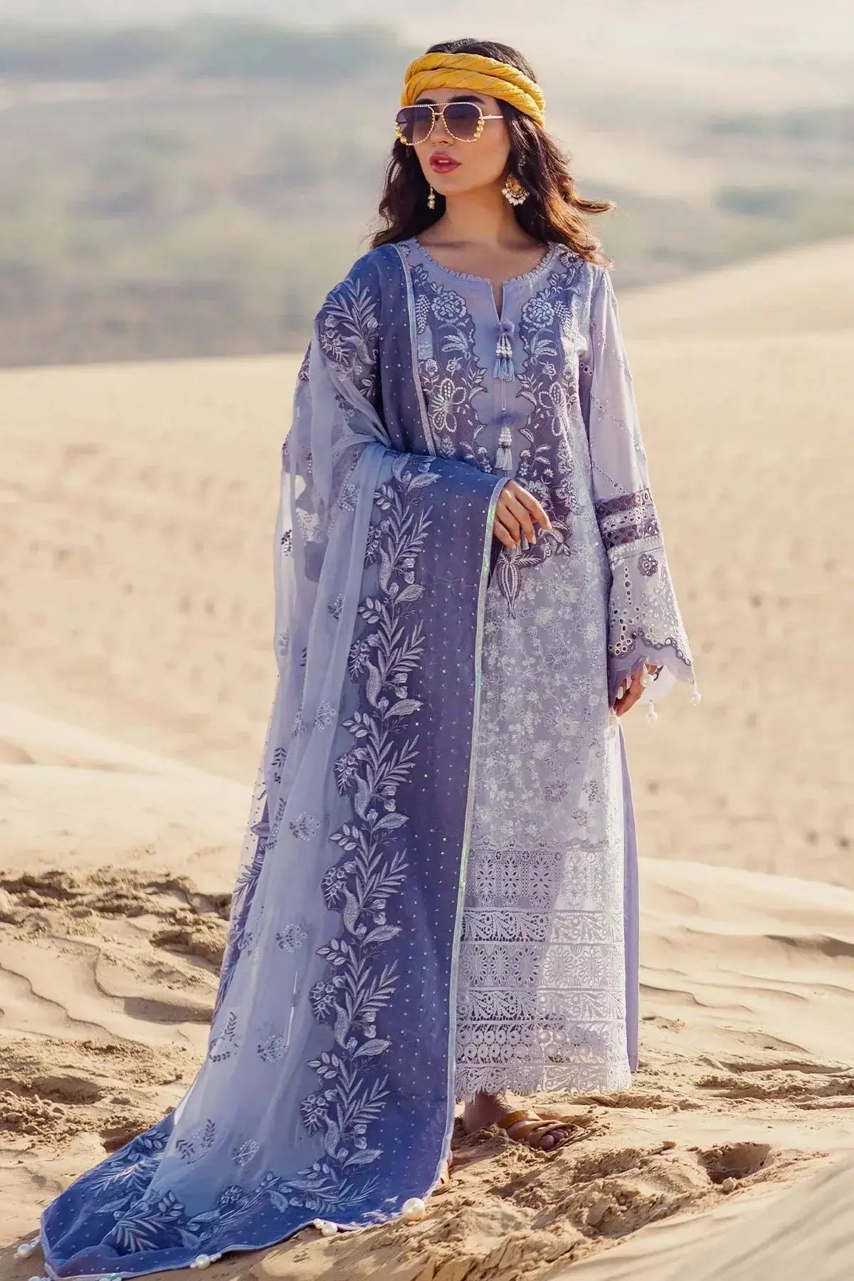 Nureh | Sehra Swiss Voil Lawn | CAMEO - NE-80 - Pakistani Designer Dress - by Nureh | Type: Luxury - 100% Original at Saira Sultan