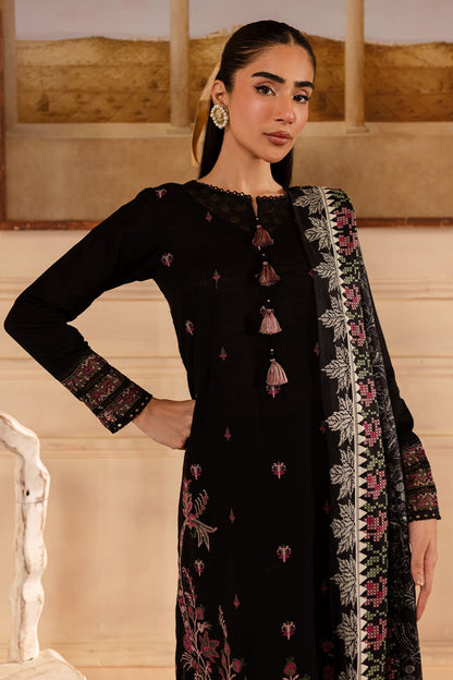 Nureh | Shades of Winter | NP-585 M Black Khaddar