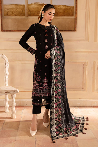 Nureh | Shades of Winter | NP-585 L Black Khaddar