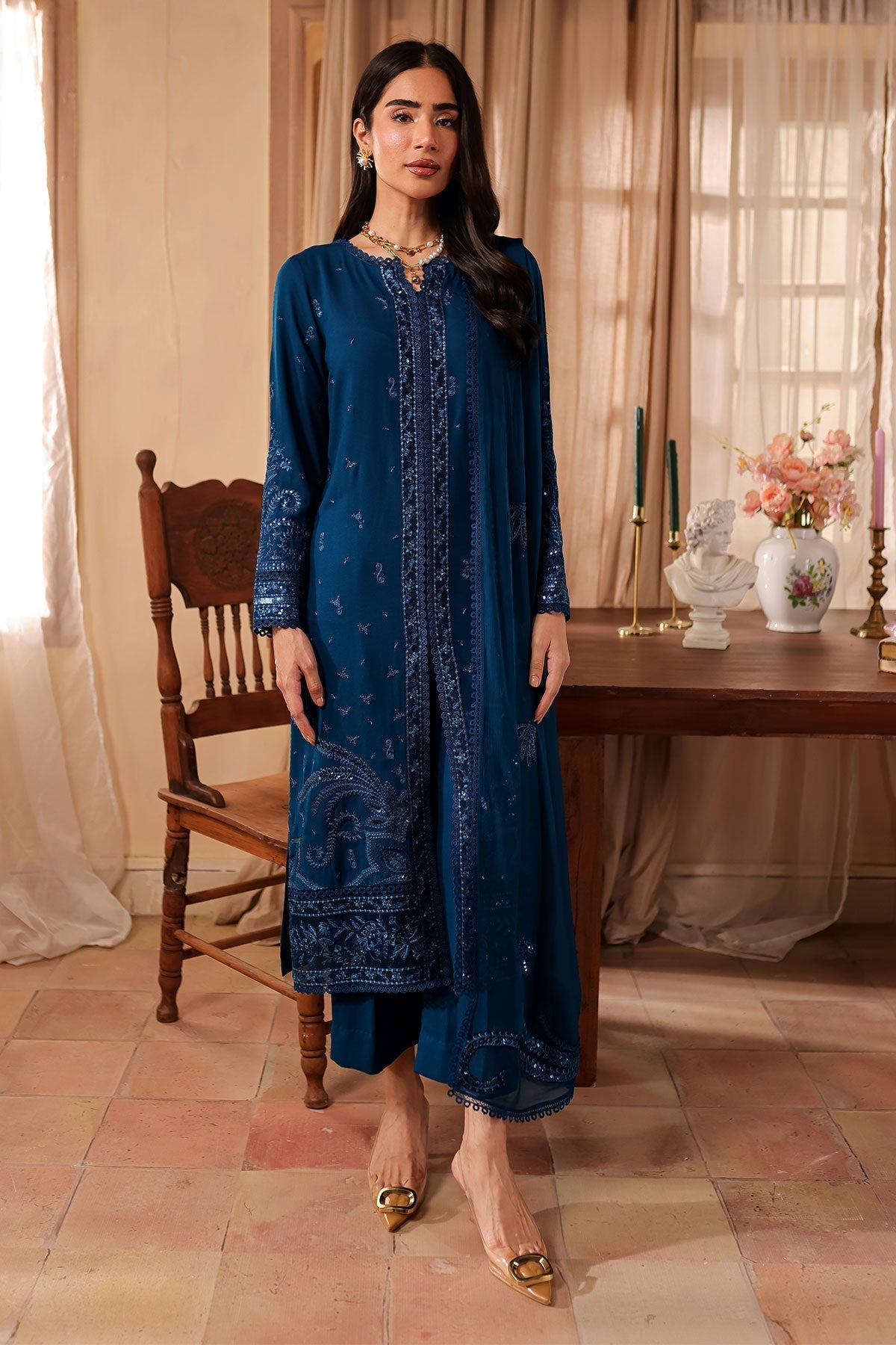 Nureh | Shades of Winter | NP-583 XS Navy Karandi