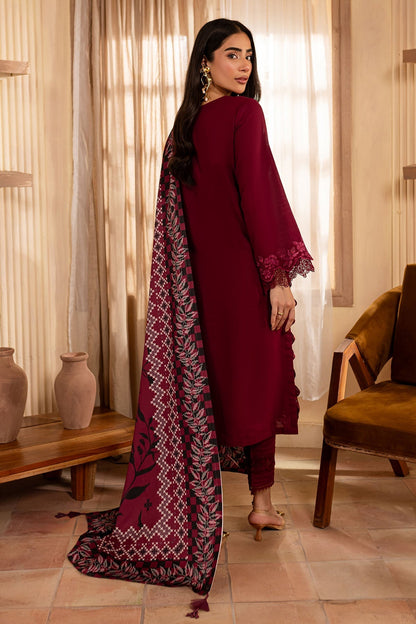 Nureh | Shades of Winter | NP-578 S Maroon Khaddar