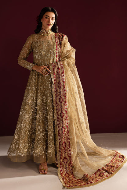 Nureh | Wedding Formals 24 | FP-130 XS Dull Brown Organza