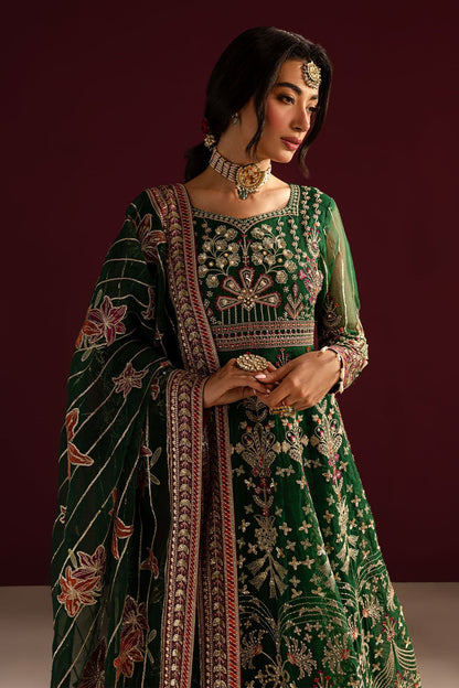 Nureh | Wedding Formals 24 | FP-133 M Bottle Green Organza