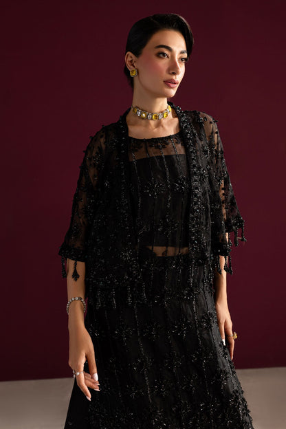 Nureh | Wedding Formals 24 | FP-143 M Black Organza