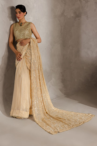 Nureh | Wedding Formals 24 | FP-145 L Beige Chiffon