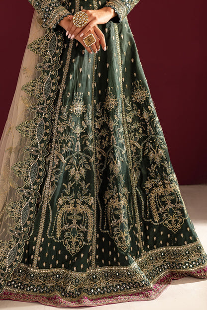 Nureh | Wedding Formals 24 | FP-135 XL Bottle Green Silk
