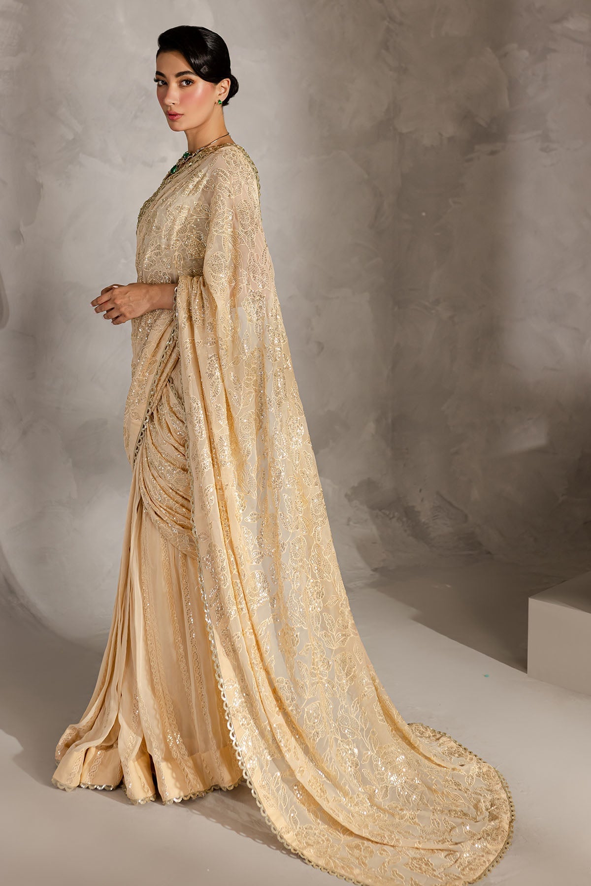 Nureh | Wedding Formals 24 | FP-145 Custom Size Beige Chiffon