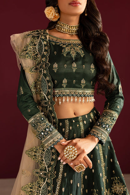 Nureh | Wedding Formals 24 | FP-135 M Bottle Green Silk