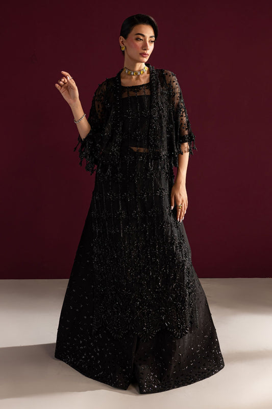Nureh | Wedding Formals 24 | FP-143 XS Black Organza