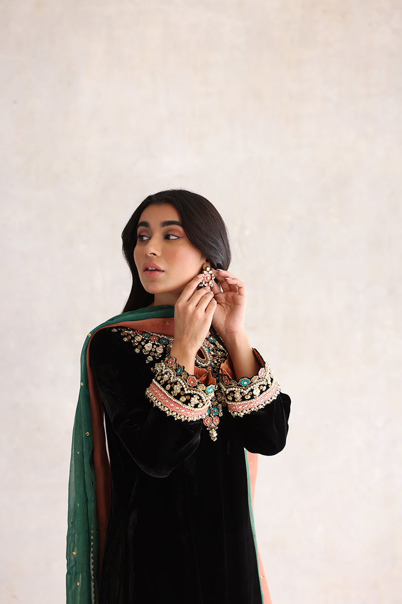 Sana Abbas | Velvet Formals | NURGUL M Black Velvet