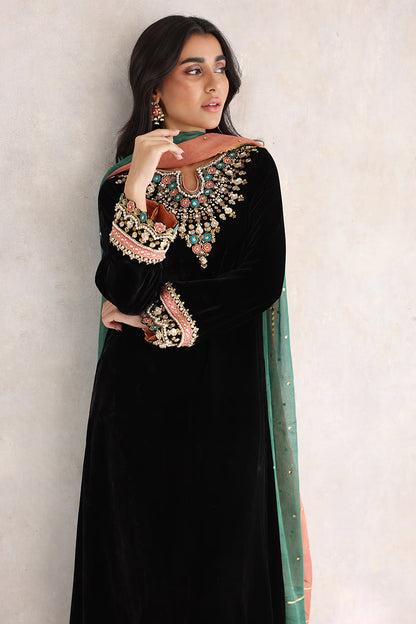 Sana Abbas | Velvet Formals | NURGUL L Black Velvet