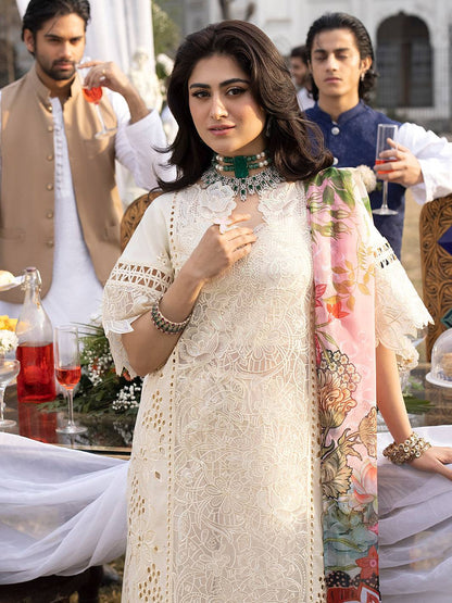 Mahnur | Mahrukh Luxury Lawn 24 | OPAL - Pakistani Designer Dress - by Mahnur | Type: Luxury - 100% Original at Saira Sultan