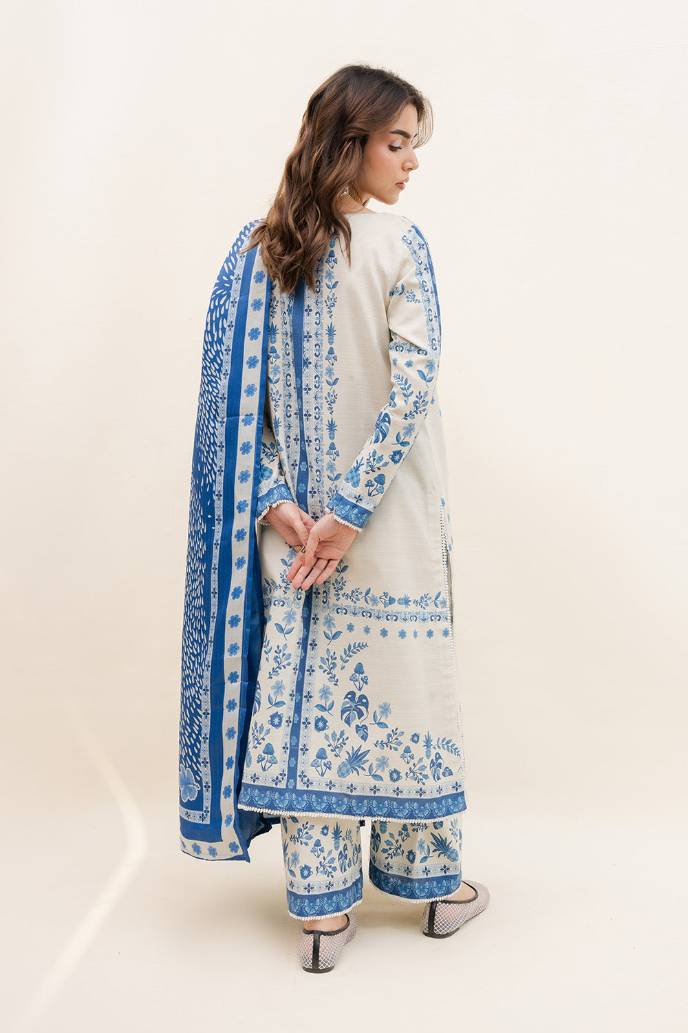 Maryum N Maria | Latte Layers Pret | COCOA CALM - MWS5827 by Maryum N Maria - Designer Dress  - Type : Ladies Clothes - Available at Saira Sultan - 100% Original 