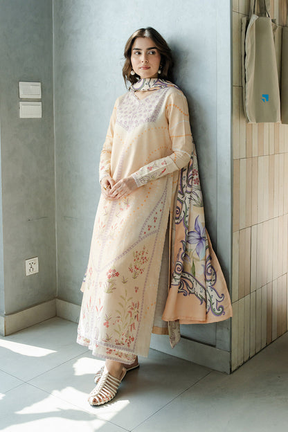 Maryum N Maria | Latte Layers Pret | SILKEN STEAM - MWS5829 by Maryum N Maria - Designer Dress  - Type : Ladies Clothes - Available at Saira Sultan - 100% Original 