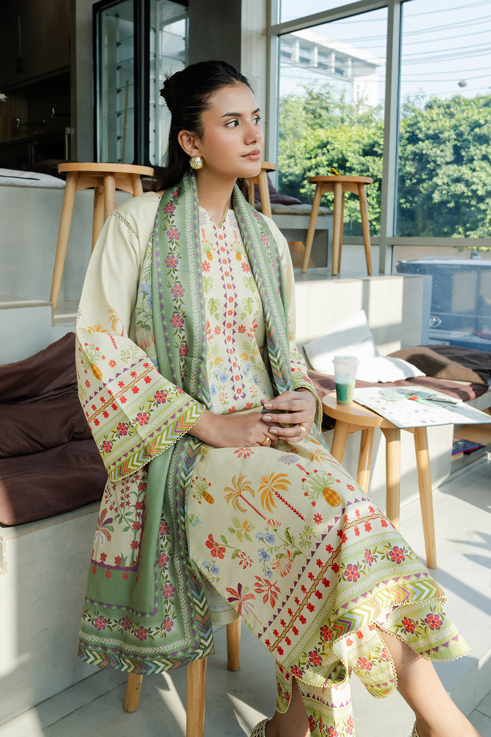 Maryum N Maria | Latte Layers Pret | MUTED MACCHIATO - MWS5828 by Maryum N Maria - Designer Dress  - Type : Ladies Clothes - Available at Saira Sultan - 100% Original 