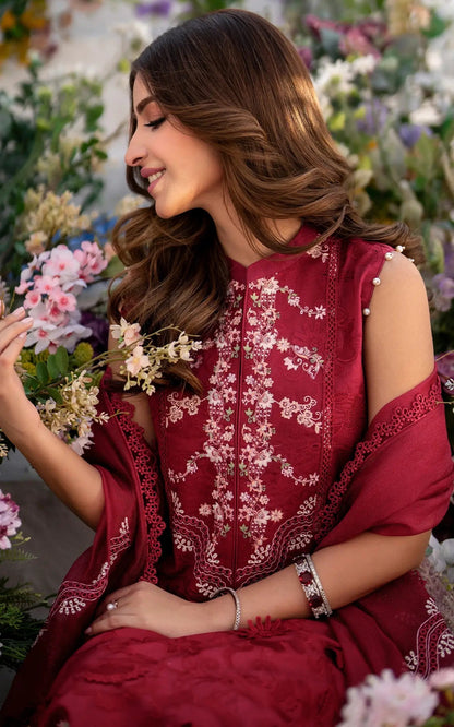 Asifa and Nabeel | Azalia Summer 25 | Opium (AZL25-02) XL Red Lawn