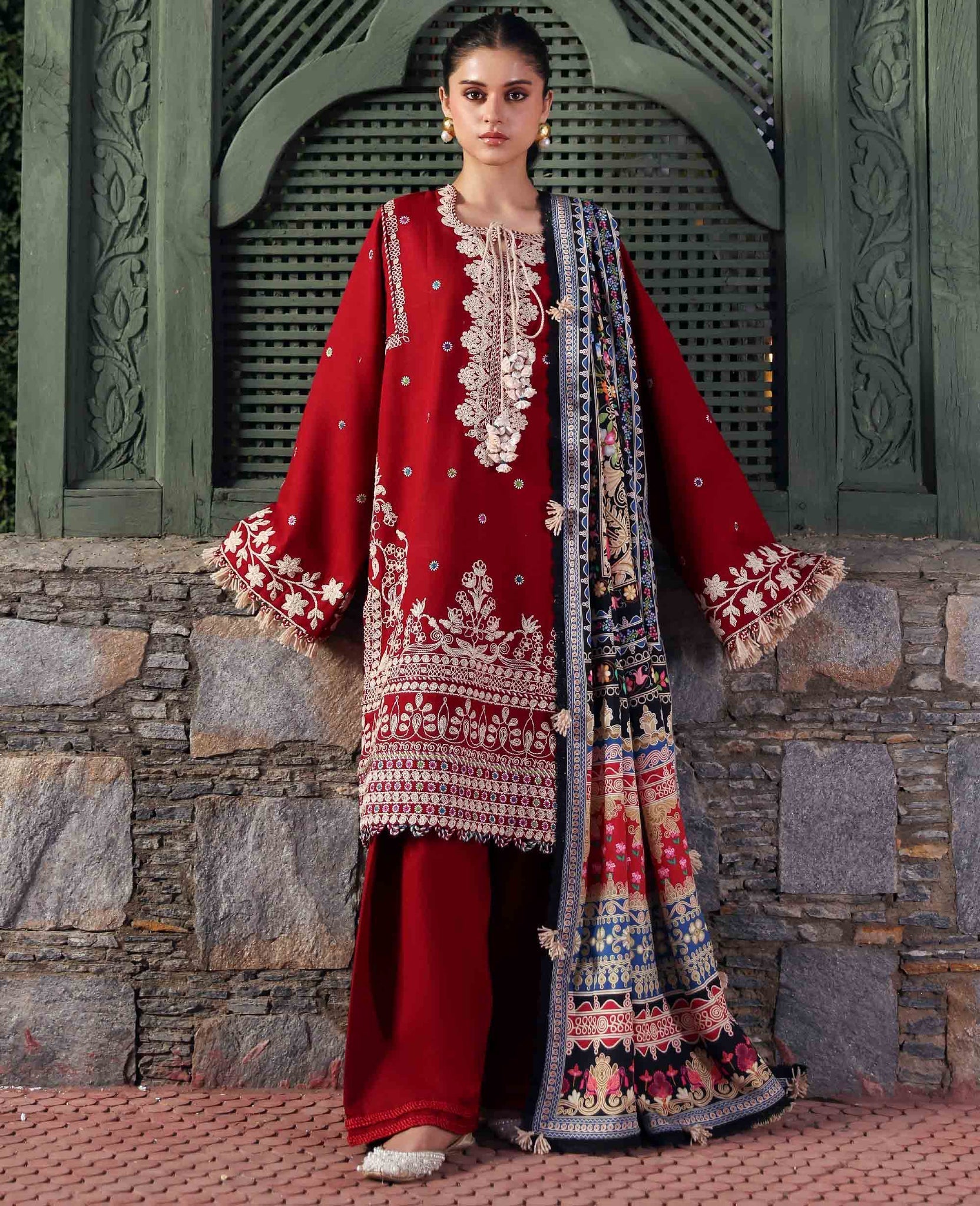 Republic Womenswear | Amaris Luxury Shawl 25 | Orlena by Republic Womenswear - Designer Dress  - Type : Ladies Clothes - Available at Saira Sultan - 100% Original 