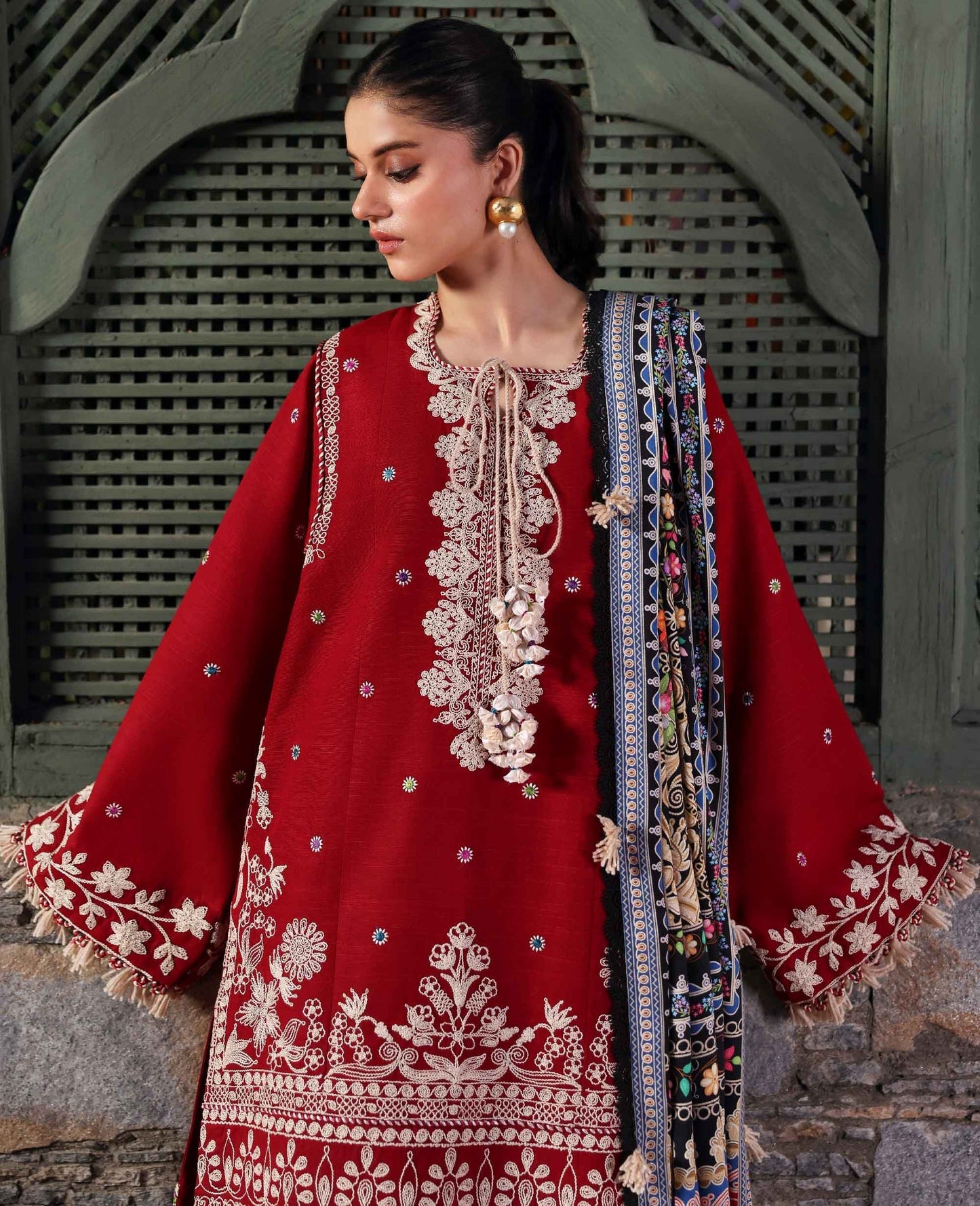 Republic Womenswear | Amaris Luxury Shawl 25 | Orlena by Republic Womenswear - Designer Dress  - Type : Ladies Clothes - Available at Saira Sultan - 100% Original 