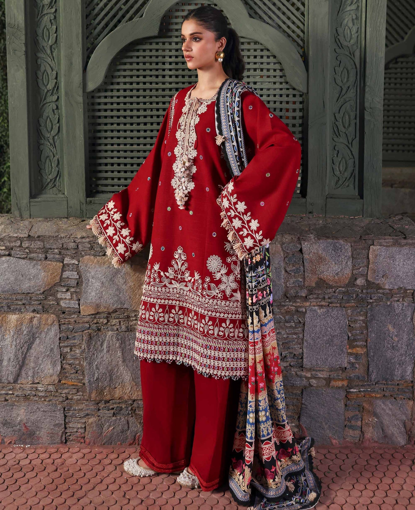 Republic Womenswear | Amaris Luxury Shawl 25 | Orlena by Republic Womenswear - Designer Dress  - Type : Ladies Clothes - Available at Saira Sultan - 100% Original 