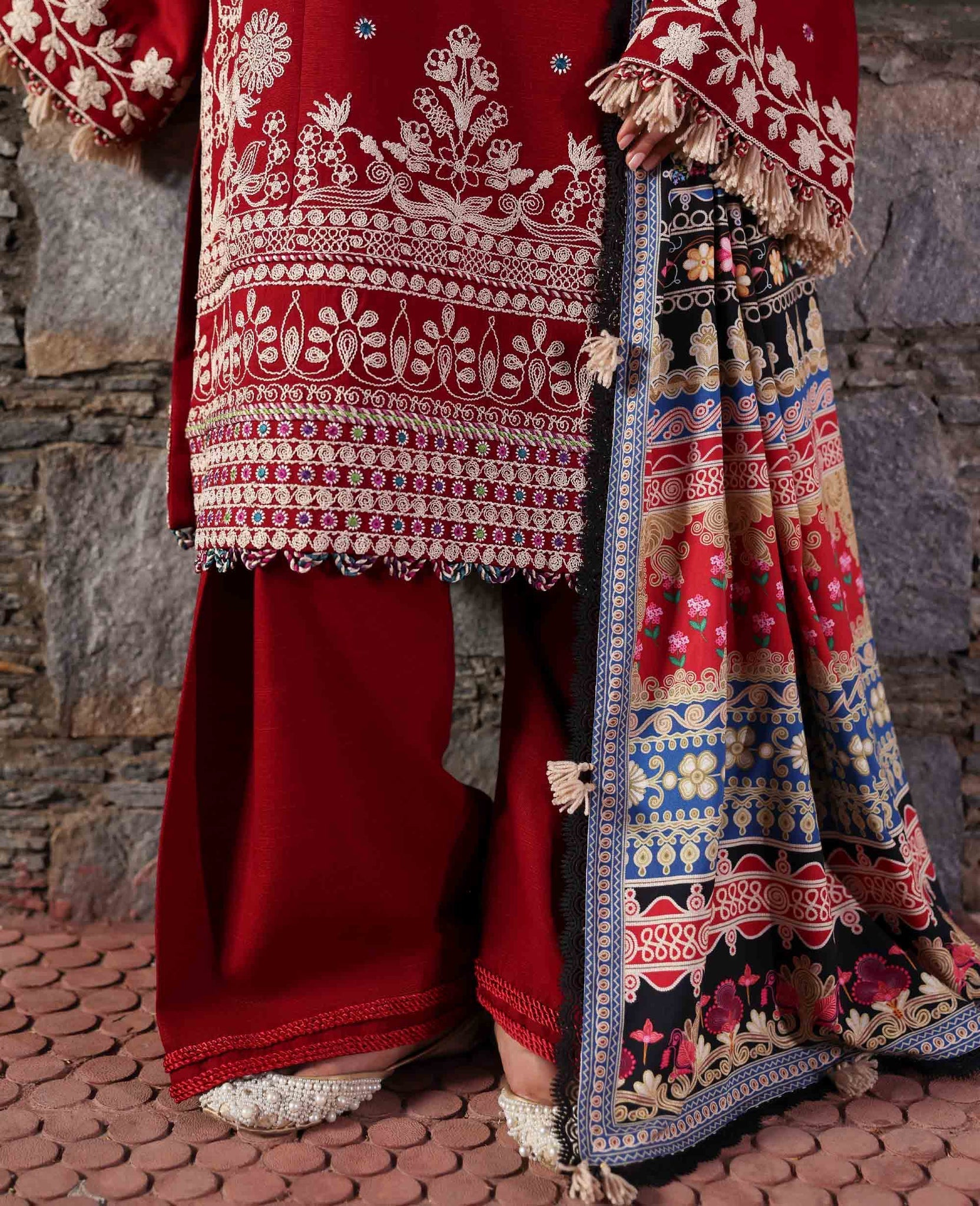 Republic Womenswear | Amaris Luxury Shawl 25 | Orlena by Republic Womenswear - Designer Dress  - Type : Ladies Clothes - Available at Saira Sultan - 100% Original 