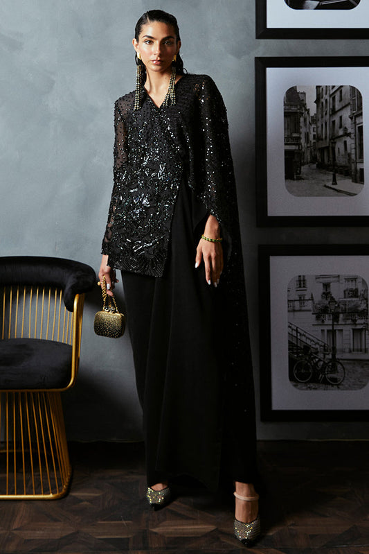 Suffuse | Luxury Pret 24 | BELLA XS Black Chiffon