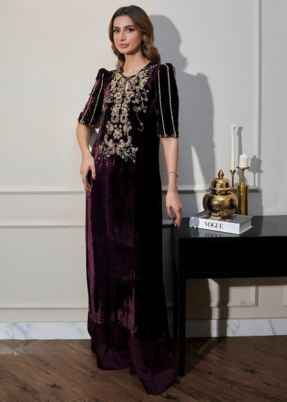 Mahum Asad | Voila Velvets | Jade S Plum Velvet