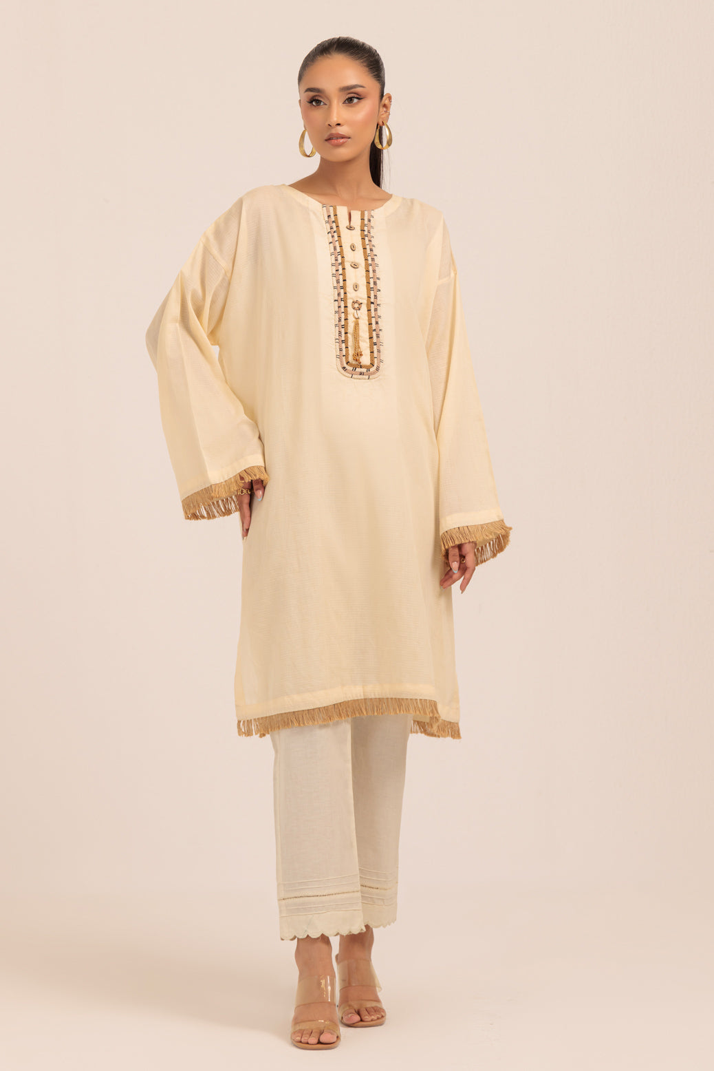 Bonanza Satrangi | Beige Jacquard 1 Piece (PWS1241P01) 8 Beige