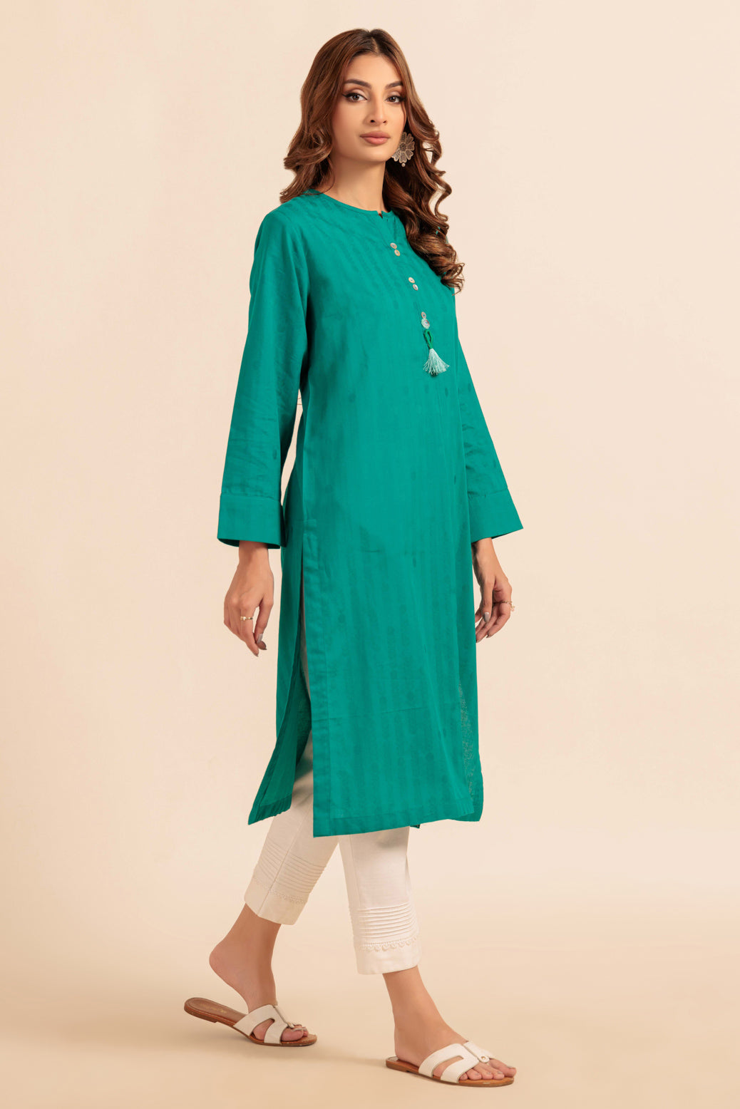 Bonanza Satrangi | Teal Jacquard 1 Piece (PWS1241P06) 10 Teal