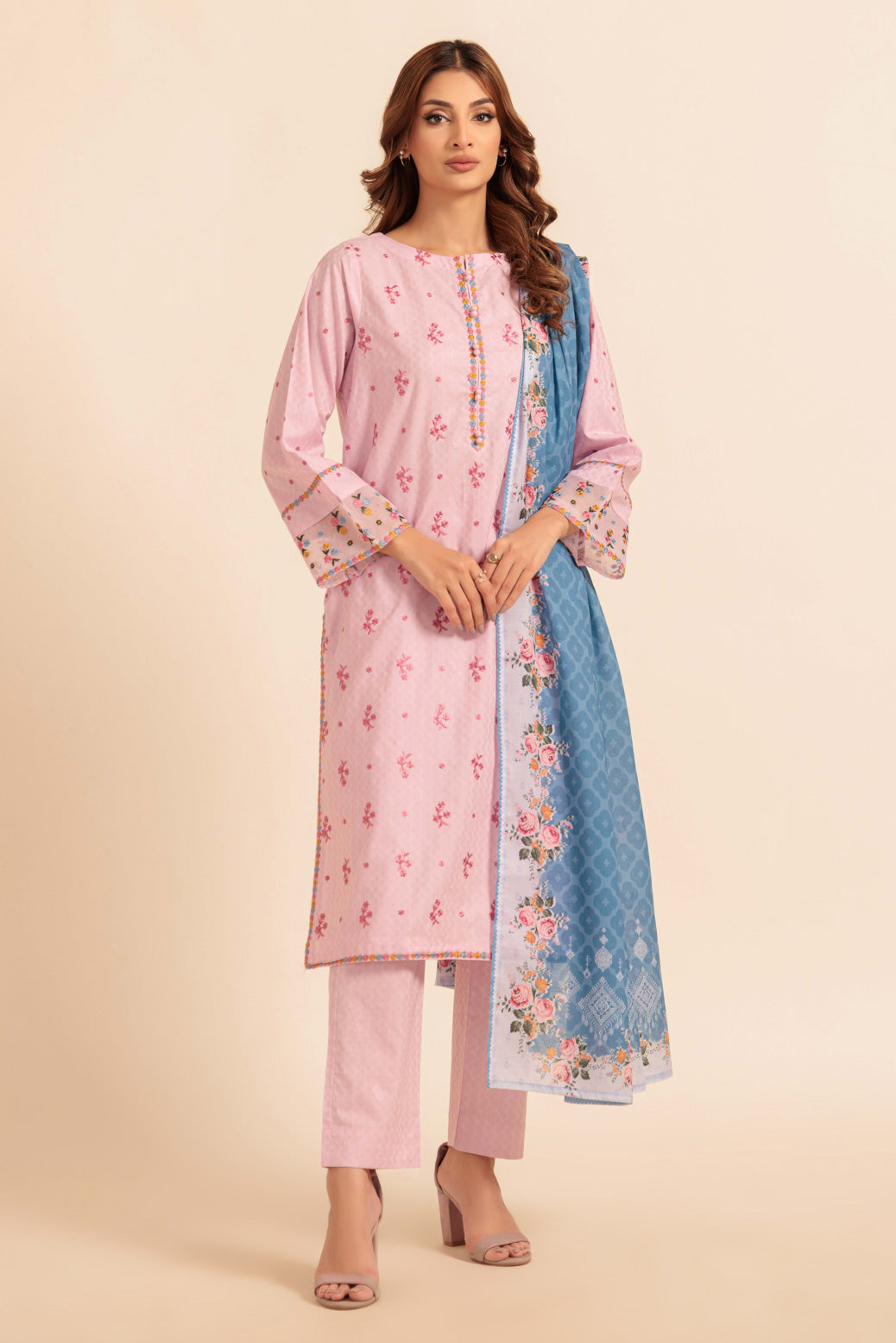 Bonanza Satrangi | Pink Jacquard 3 Piece (PWS1243P10) 8 Pink