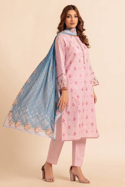 Bonanza Satrangi | Pink Jacquard 3 Piece (PWS1243P10) 10 Pink