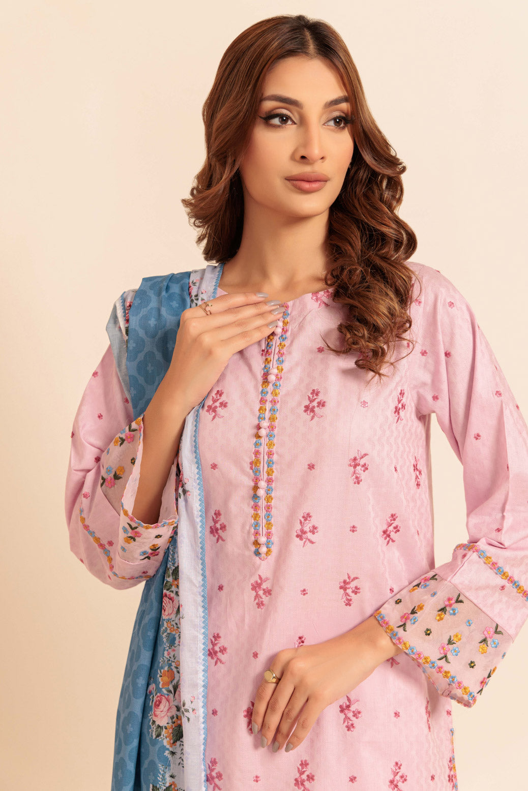 Bonanza Satrangi | Pink Jacquard 3 Piece (PWS1243P10) 14 Pink