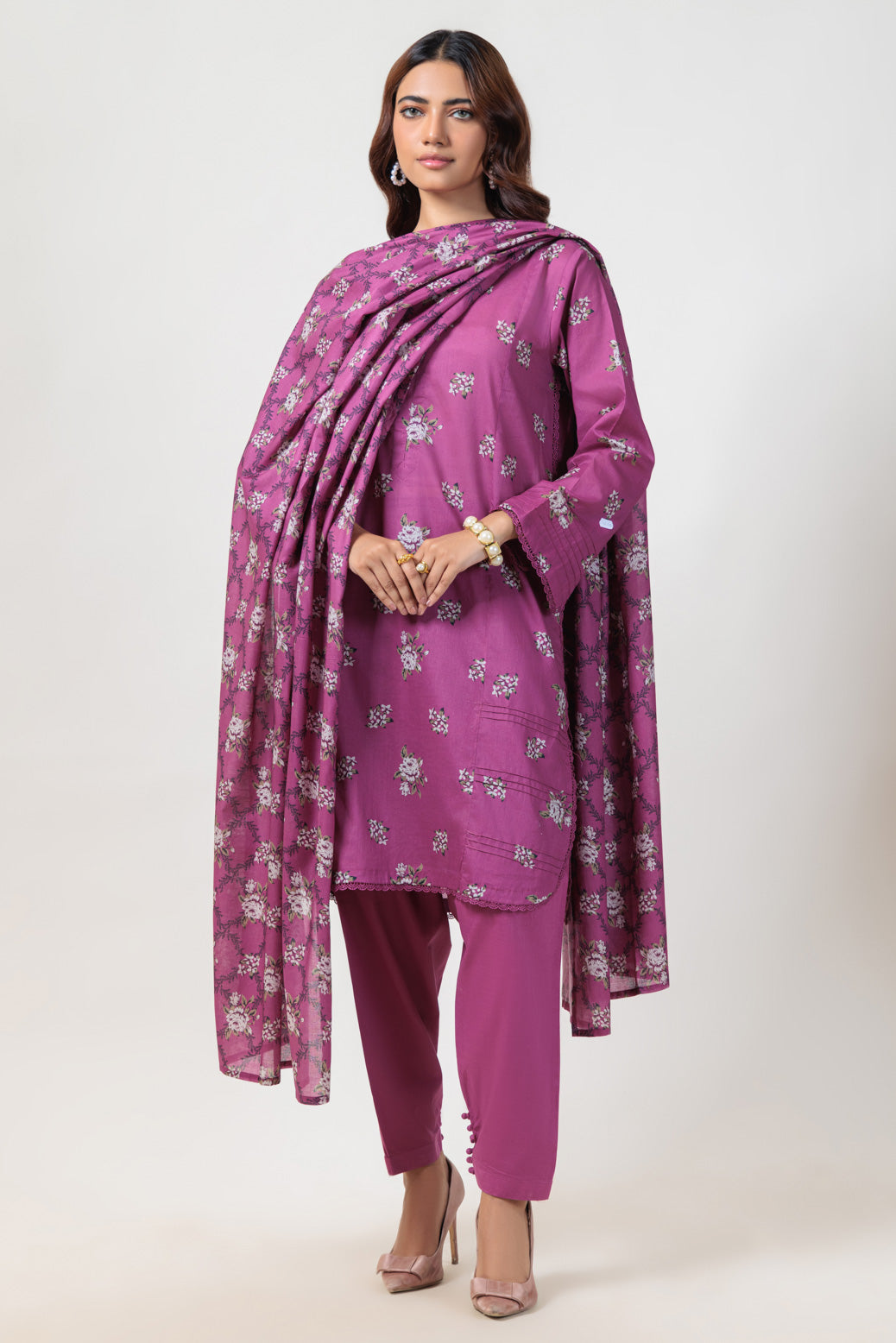 Bonanza Satrangi | Purple Lawn 3 Piece (PWS2243P04) 14 Purple
