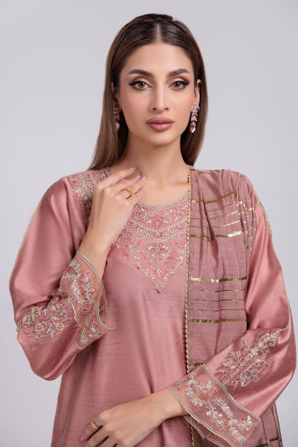 Bonanza Satrangi | Peach Khaddar 3 Piece (PWS5243P10) 12 Peach