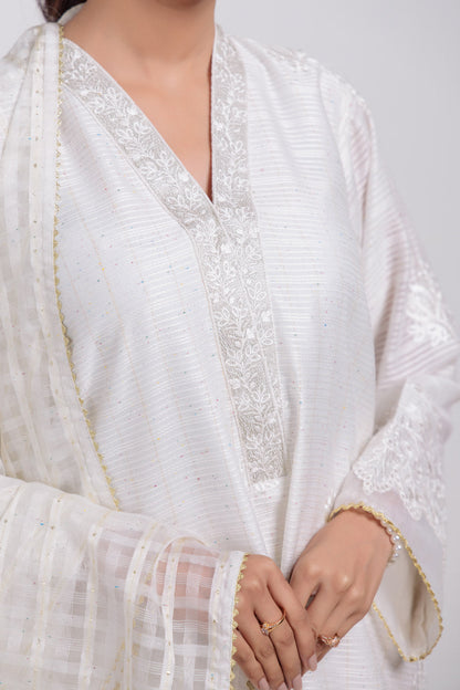 Bonanza Satrangi | White Fancy 3 Piece (PWS5243P15) 12 White