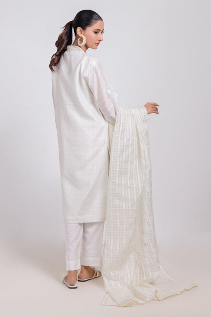 Bonanza Satrangi | White Fancy 3 Piece (PWS5243P15) 14 White