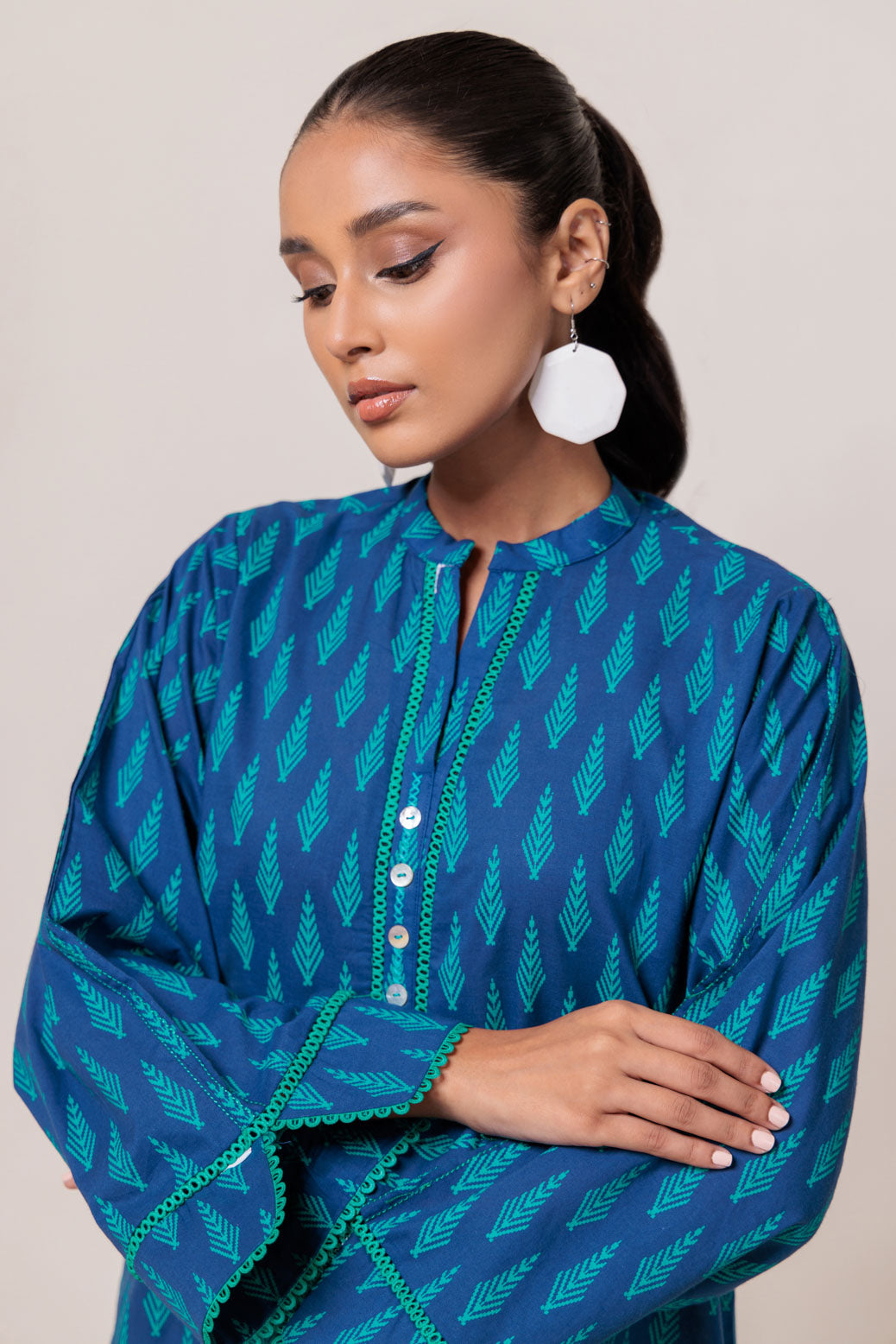 Bonanza Satrangi | Blue Cambric 1 Piece (PWS6241P04) 14 Blue