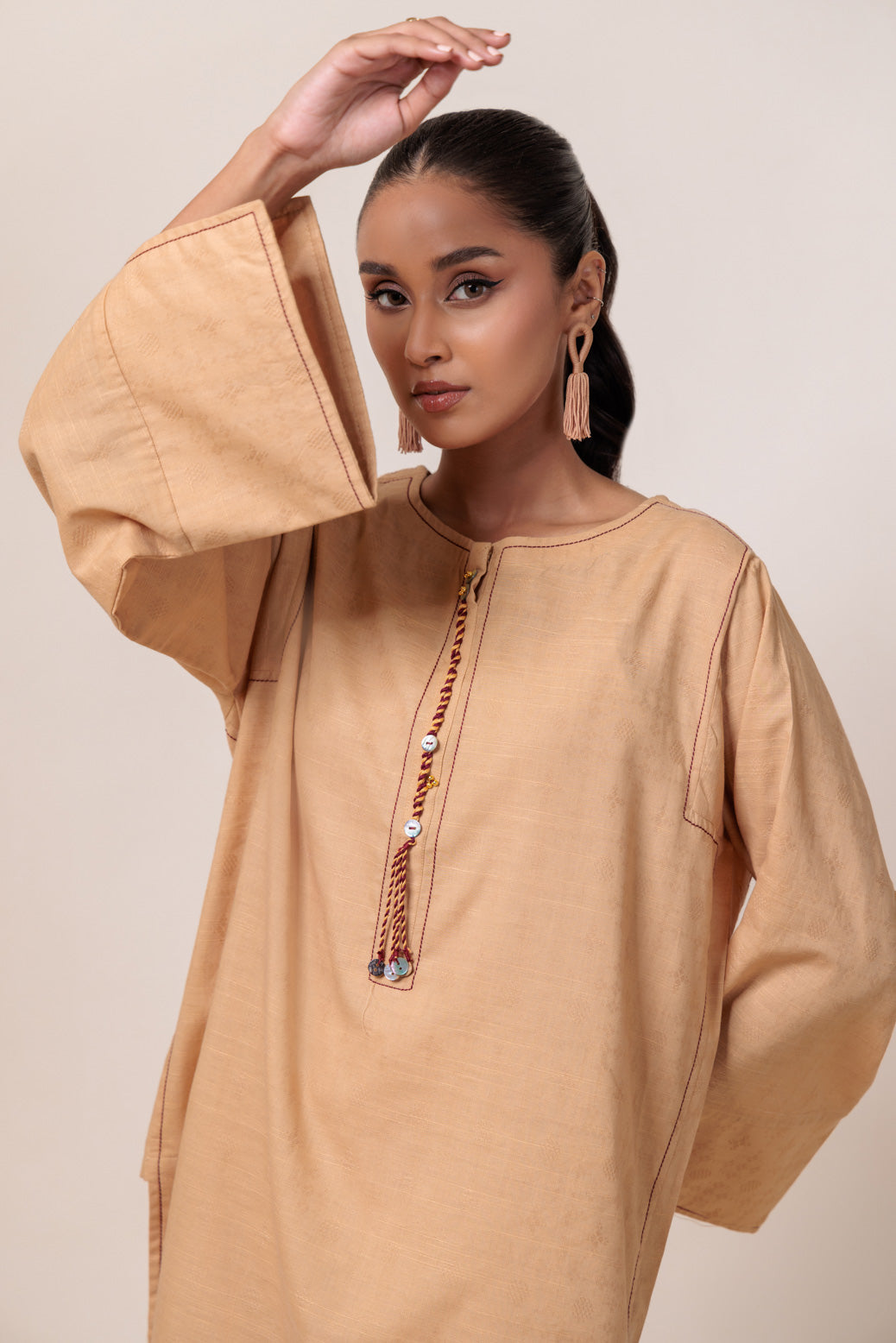 Bonanza Satrangi | Brown Jacquard 1 Piece (PWS6241P10) 12 Brown
