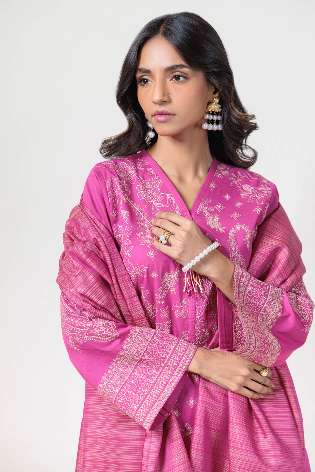 Bonanza Satrangi | D Pink Jacquard 3 Piece (PWS6243P03) 12 Pink