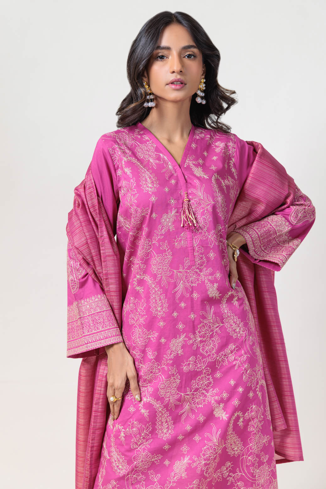 Bonanza Satrangi | D Pink Jacquard 3 Piece (PWS6243P03) 14 Pink