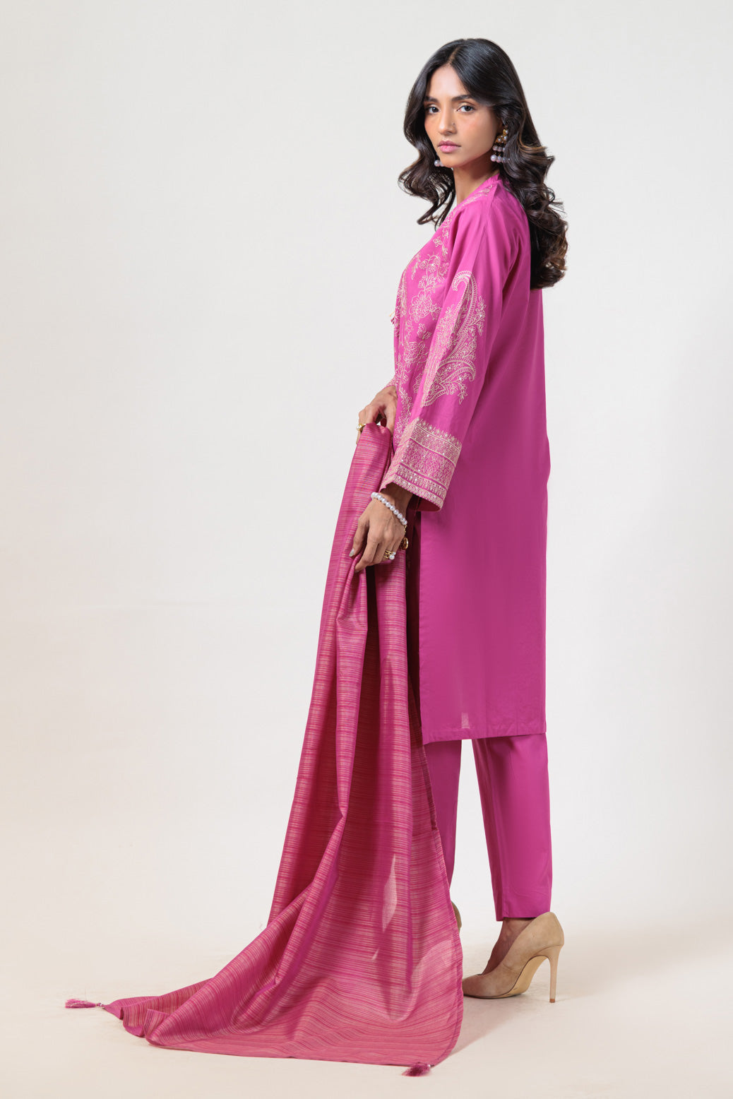 Bonanza Satrangi | D Pink Jacquard 3 Piece (PWS6243P03) 16 Pink
