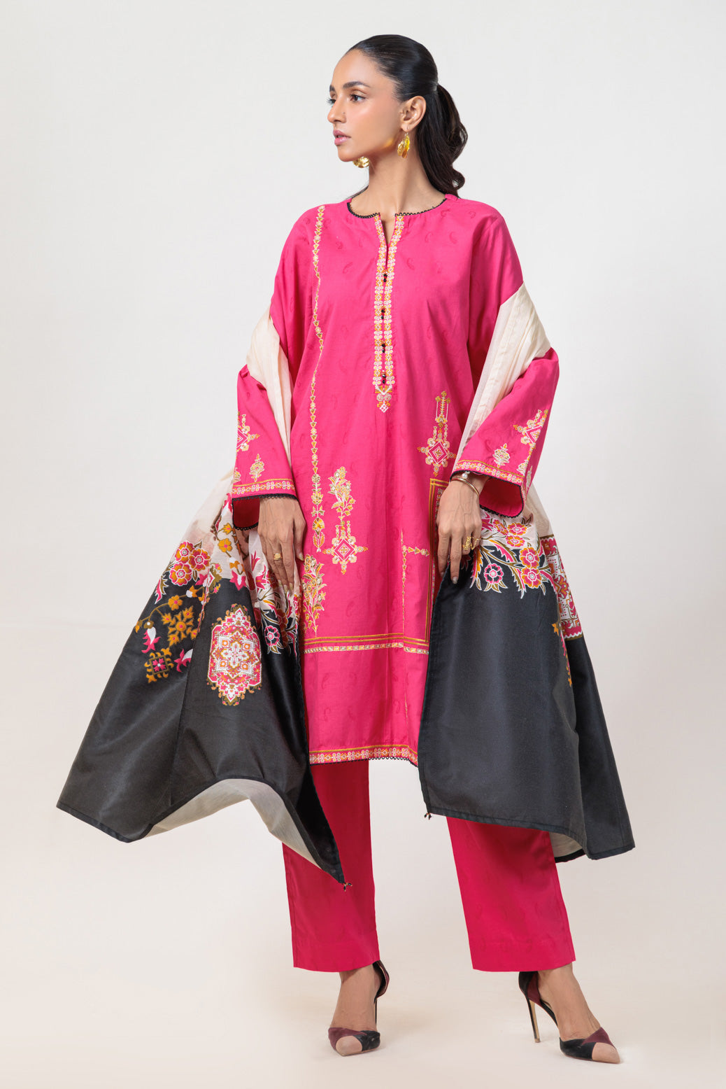 Bonanza Satrangi | Pink Jacquard 3 Piece (PWS6243P04) 10 Pink