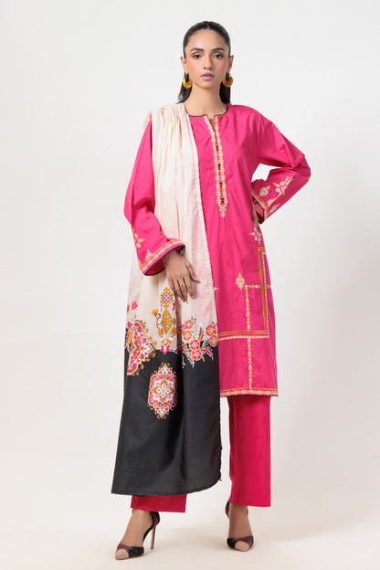 Bonanza Satrangi | Pink Jacquard 3 Piece (PWS6243P04) 8 Pink