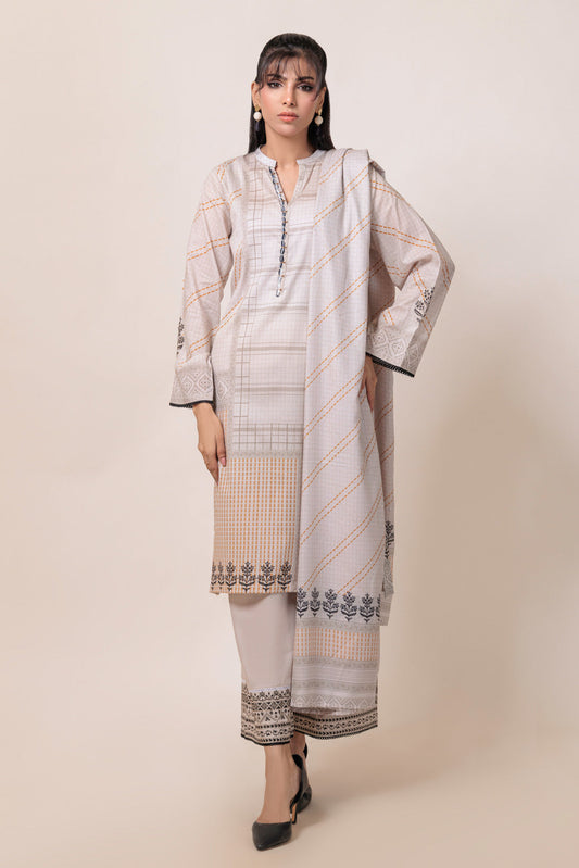 Bonanza Satrangi | Grey Lawn 3 Piece (PWS6243P12) 8 Grey