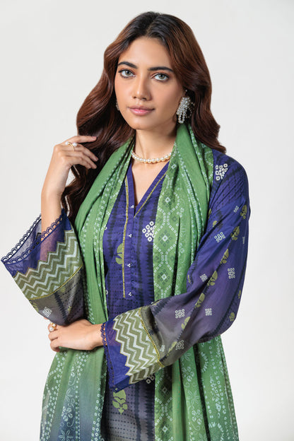 Bonanza Satrangi | Blue Lawn 3 Piece (PWS6243P14) 14 Blue
