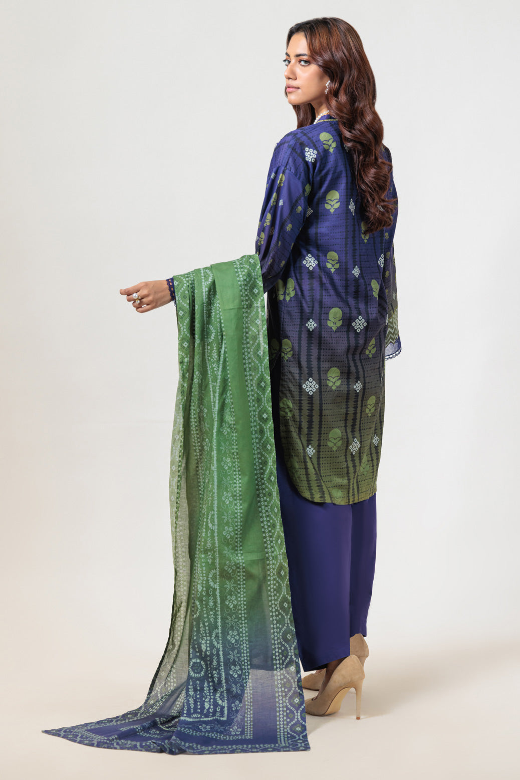 Bonanza Satrangi | Blue Lawn 3 Piece (PWS6243P14) 16 Blue